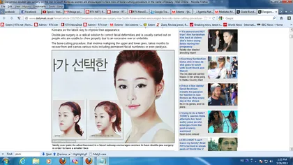 Operaţii estetice periculoase, la ordinea în zilei în Coreea de Sud: Femeile îşi TAIE maxilarul FOTO