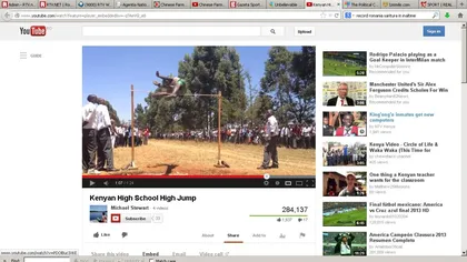Antrenament incredibil la săritura în înălţime, la un liceu din Kenya VIDEO