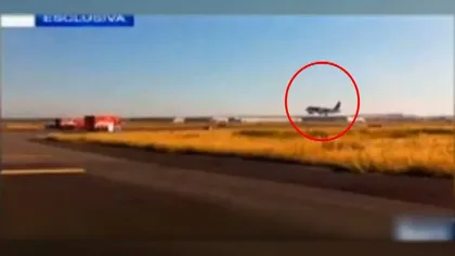 Aterizarea de urgenţă a avionului Wizzair la Roma, surprinsă de camerele de filmat VIDEO
