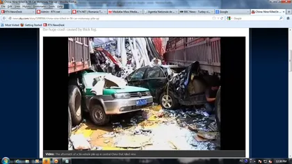 Carambol în China: 56 de maşini s-au ciocnit şi nouă persoane au murit VIDEO
