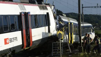 Accident feroviar în Elveţia. Două trenuri s-au ciocnit frontal, zeci de răniţi