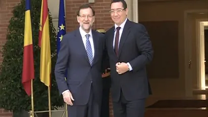 Victor Ponta s-a întâlnit cu premierul spaniol Mariano Rajoy VIDEO
