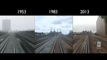 Imagini inedite: O călătorie cu trenul, filmată de trei ori în 60 de ani. Cum s-au schimbat locurile VIDEO