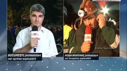 Dialog, în premieră, între un protestatar contra Roşia Montană şi un miner pro exploatare VIDEO