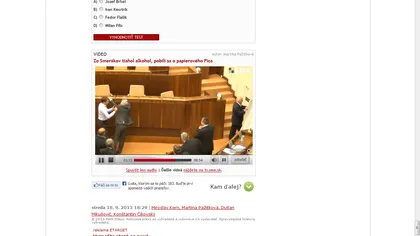 Încăierare în parlamentul din Slovacia: Aleşii aproape s-au luat la bătaie VIDEO