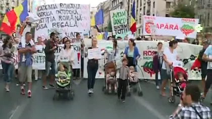 Proteste în mai multe oraşe faţă de proiectul Roşia Montană