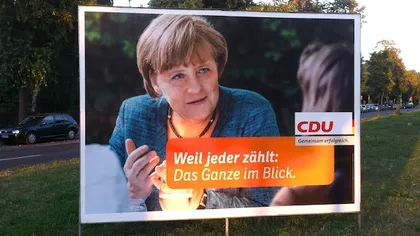 Angela Merkel vorbeşte de pe afişele electorale. Aplicaţie uluitoare pentru alegerile din Germania