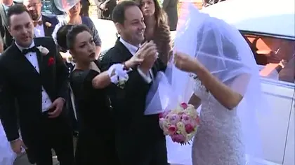Andra, apariţie spectaculoasă la nunta fiului lui Pidone. Vezi în ce rochie decoltată s-a afişat FOTO