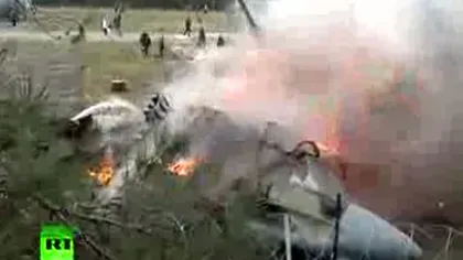 Prăbuşire SPECTACULOASĂ: Vezi unde a putut să cadă un elicopter al Armatei Ruse VIDEO