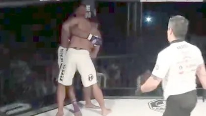 Atitudine de OM LAŞ: Luptător MMA a FUGIT din CUŞCĂ în mijlocul meciului după ce a văzut că ia BĂTAIE VIDEO