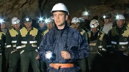 Roşia Montană: Cei 33 de mineri blocaţi în subteran în septembrie protestează din nou în mină