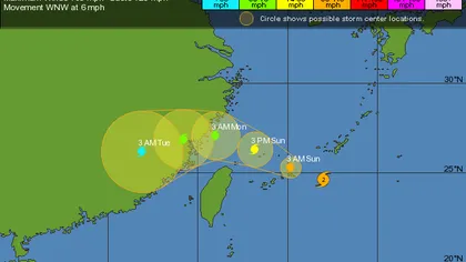 China emite cel mai înalt nivel de alertă pentru taifunul Fitow