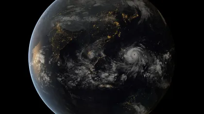 Taifunul Haiyan s-a văzut şi din spaţiu. Imaginile celui mai violent ciclon al anului FOTO