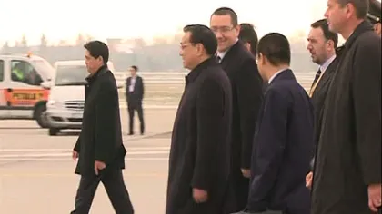 Premierul chinez a plecat din România. Ponta l-a condus până la scara avionului