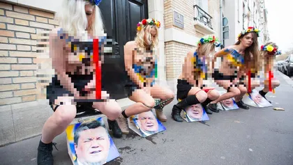 Protest topless în Ucraina. NATO cere să nu se recurgă la violenţe