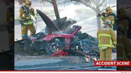 Tragedie la Hollywood: Imagini teribile de la accidentul mortal al lui Paul Walker VIDEO