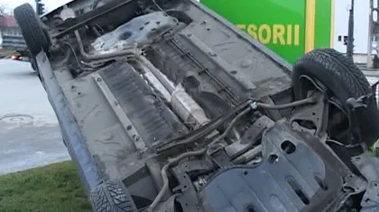 Accident spectaculos în Arad, surprins de camerele de supraveghere VIDEO