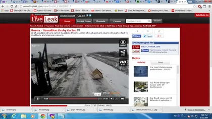Drumul MORŢII: Maşinile fac ACCIDENTE în LANŢ pe un drum acoperit de gheaţă. Nu scapă niciuna! VIDEO