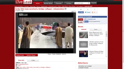SENZAŢIONAL: Un arab a TRAVERSAT un pod care se PRĂBUŞEA VIDEO