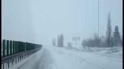 Circulaţie în condiţii de iarnă pe drumurile din judeţul Tulcea