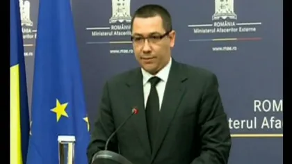 Ponta: Am acceptat demisia lui Radu Stroe. Oprea va asigura interimatul la Interne VIDEO