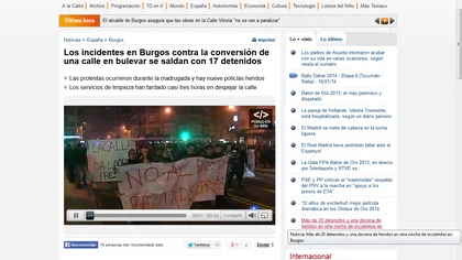 Proteste violente în Spania. Un proiect de reconstrucţie încinge spiritele între protestatari şi poliţie VIDEO
