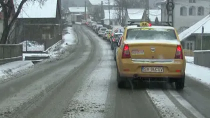 Trafic îngreunat în Moldova, din cauza ninsorii VIDEO