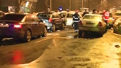 CARAMBOL în Capitală. Două persoane au fost rănite VIDEO