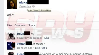 Mesaj tulburător pe Facebook al elevei dispărute