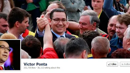 Victor Ponta, câştigător în topul Facebook, cu peste un sfert de milion de prieteni