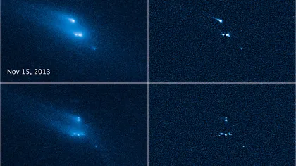 Imagini în premieră: Dezintegrarea unui asteroid, surprinsă de telescopul Hubble de la NASA