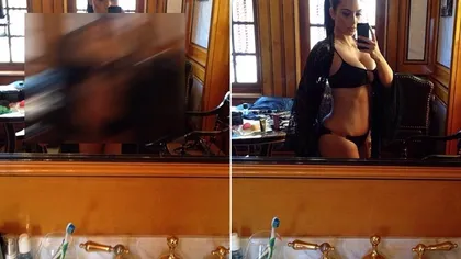 Kim Kardashian loveşte din nou: I-a FURAT chiloţii surorii şi s-a fotografiat în oglindă