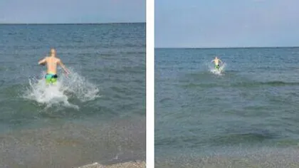 Imagini cutremurătoare cu tânărul dispărut în mare. Vezi momentul în care băiatul se aruncă în apă