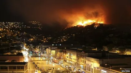 După cutremur, un incendiu masiv a lovit Chile: 16 morţi, 10.000 de evacuaţi