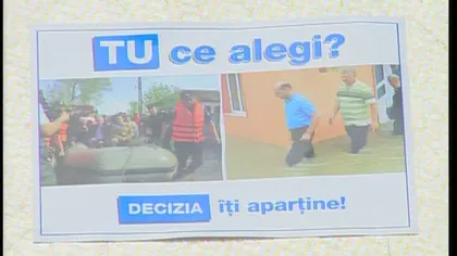 Traian Băsescu apare pe fluturaşi de campanie ai PMP