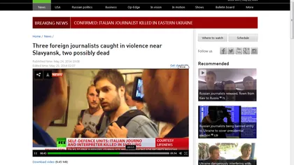 Un JURNALIST ITALIAN este PRIMUL ziarist occidental UCIS în Ucraina