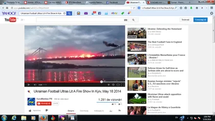Au dat foc la pod, în numele unităţii Ucrainei. Manifestare EXTREMĂ a ultraşilor de la Kiev VIDEO