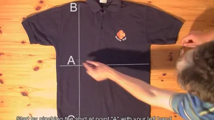 Cum să împătureşti orice cămaşă sau tricou în mai puţin de 2 secunde. 5.000.000 de oameni ştiu deja. VIDEO