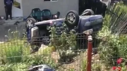 Accident în Argeş. Două femei au fost rănite după ce s-au răsturnat cu maşina VIDEO