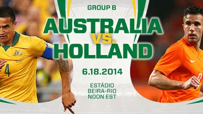 FINAL: AUSTRALIA vs. OLANDA 2-3 la CAMPIONATUL MONDIAL DE FOTBAL 2014