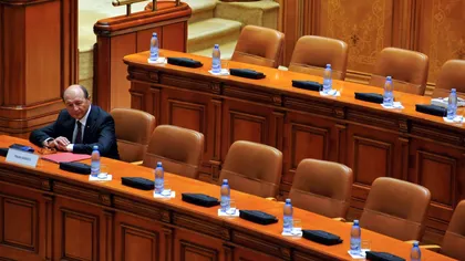 Parlamentul va cere DEMISIA lui Traian Băsescu. Plenul reunit al celor două Camere se va reuni miercuri