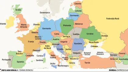 Cum văd ruşii harta Europei în 2035. Ce mai rămâne din România