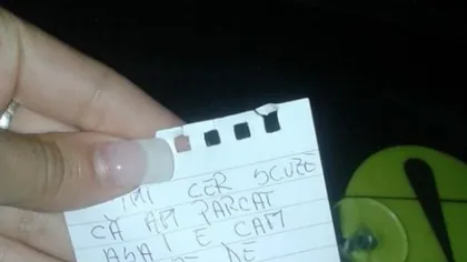 Mesajul incredibil găsit de o femeie din România în parbrizul maşinii: Îmi cer scuze că am parcat aşa FOTO