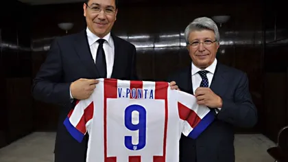 Atletico Madrid deschide şcoală de fotbal la Bucureşti. Premierul Ponta s-a întâlnit cu preşedintele clubului