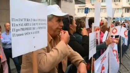 Sindicaliştii de la Sanitas, protest la Ministerul Sănătăţii