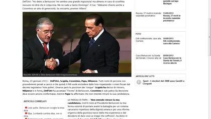 Prietenul şi aliatul politic al lui Silvio Berlusconi, din AVION, în ÎNCHISOARE