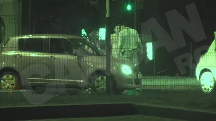 Scandal în trafic, în Capitală. Un şofer a încercat să-i taie piciorul cu baioneta altui conducător auto VIDEO