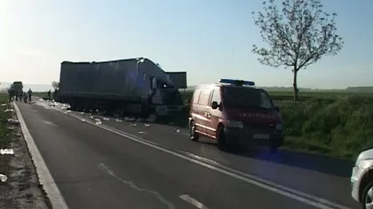 ACCIDENT GRAV pe autostrada Bucureşti-Piteşti. Trei persoane au fost RĂNITE
