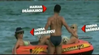 Vacanţă în trei. Marian Drăgulescu a mers la mare cu fosta şi actuala soţie VIDEO