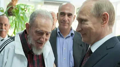 Întâlnire Vladimir Putin - Fidel Castro, în Cuba. Apariţie RARĂ a fostului lider de la Havana VIDEO
